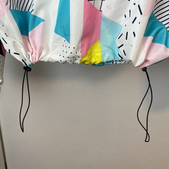 VTG Black Jack '99 USA 1/2 Zip Pullover Jacket Sz Medium Colorful Geometric - Picture 9 of 12